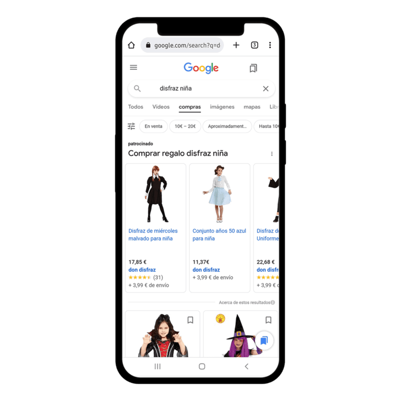 Google Shopping mockup 2