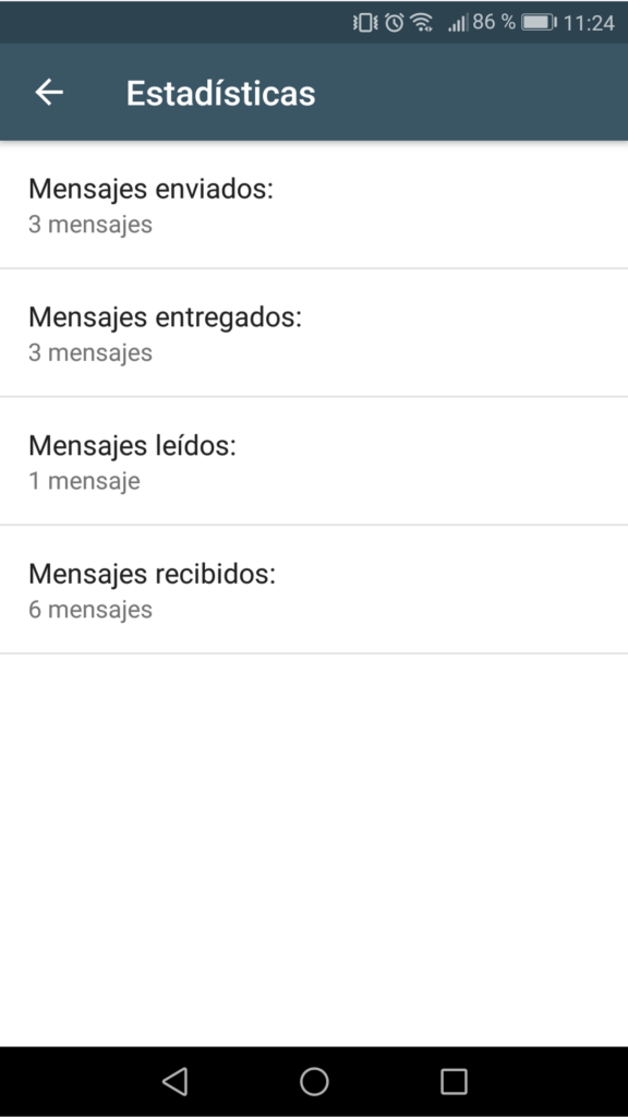 Estadísticas en WhatsApp Business
