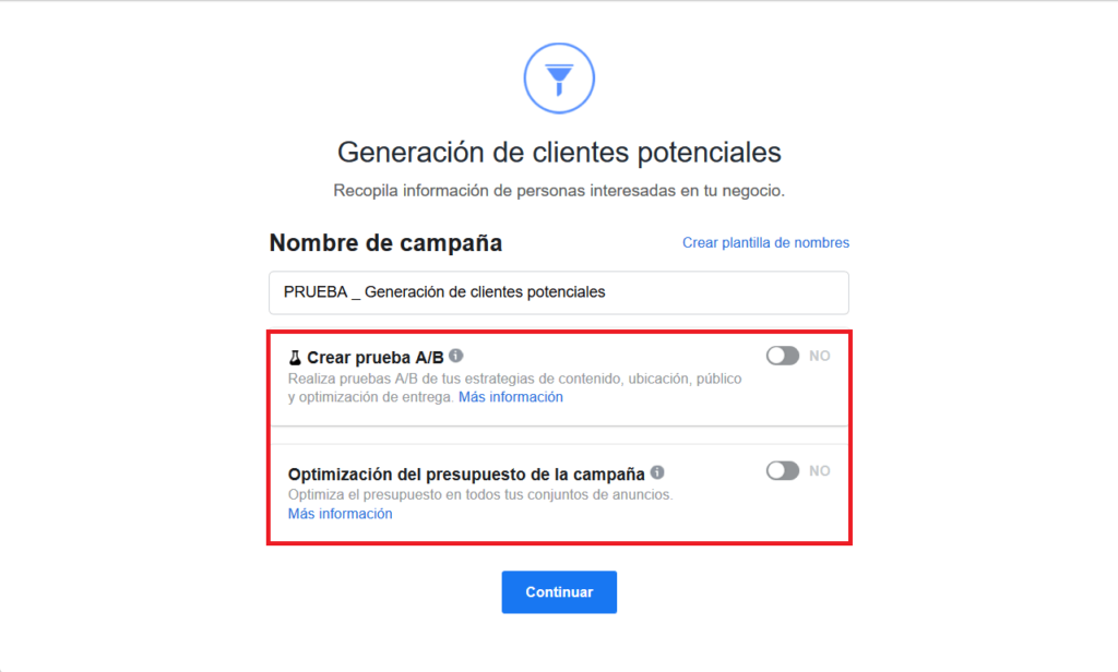 En la optimización del presupuesto el anunciante escoge la cantidad que desee